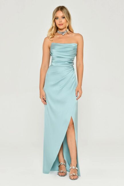 MINT SOCIAL YOK DRAPELİ SMED SATIN DRESS 04 - 1