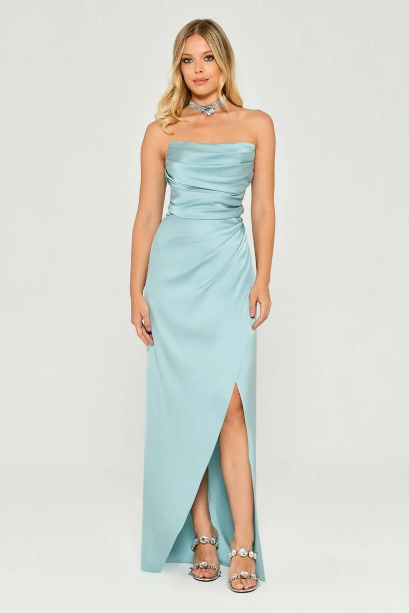 MINT SOCIAL YOK DRAPELİ SMED SATIN DRESS 04 - 1